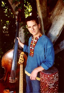 Larry Steen with electric & acoutic basses and drum